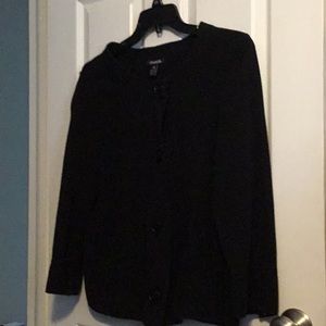 Black cardigan sweater jacket